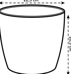 Clearance Elho Blumentopf Brussels rund D 22,3 cm H 20,5 cm anthrazit Blumentöpfe|Blumentöpfe & Pflanzgefäße