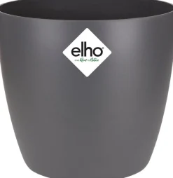 Hot Elho Blumentopf Brussels rund mini D 13 cm H 11,4 cm anthrazit Blumentöpfe & Pflanzgefäße|Blumentöpfe