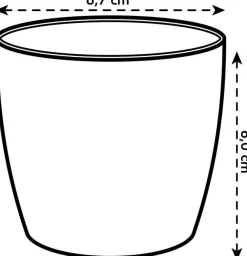 Hot Elho Blumentopf Brussels rund mini D 6,7 cm H 6 cm anthrazit Blumentöpfe & Pflanzgefäße|Blumentöpfe