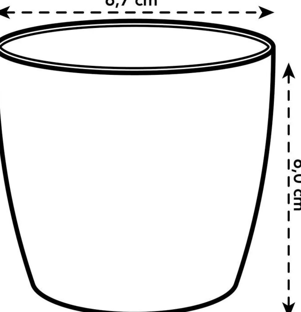 Hot Elho Blumentopf Brussels rund mini D 6,7 cm H 6 cm anthrazit Blumentöpfe & Pflanzgefäße|Blumentöpfe