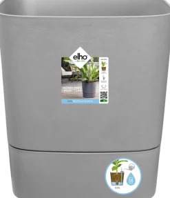 Best Elho Blumentopf greensense aqua care hellgrau 38 x 38 x 39 cm Blumentöpfe & Pflanzgefäße|Blumentöpfe