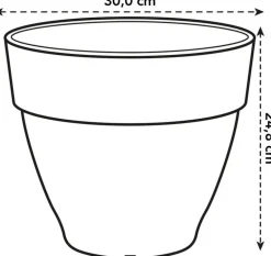 Best Elho Blumentopf Vibia terracotta D 30 H 25 cm Blumentöpfe|Blumentöpfe & Pflanzgefäße