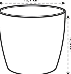 Online Elho Brussels Diamond Blumentopf rund 14 cm weiß Blumentöpfe|Blumentöpfe & Pflanzgefäße
