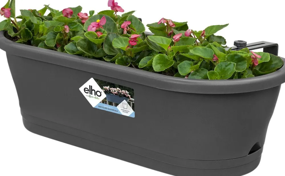 Hot Elho Corsica Balkonkasten 58,5 x 24,5 x 20,2 cm anthrazit Balkonkästen|Blumentöpfe & Pflanzgefäße