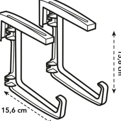 Sale Elho green basics Balkonkastenhalter Metall 16 x 2 x 16 cm anthrazit Haken & Bügel