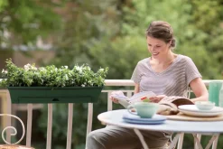 Clearance Elho green basics Balkonkasten all-in-one 69,2 x 25,7 x 16,7 cm grün Balkonkästen|Blumentöpfe & Pflanzgefäße