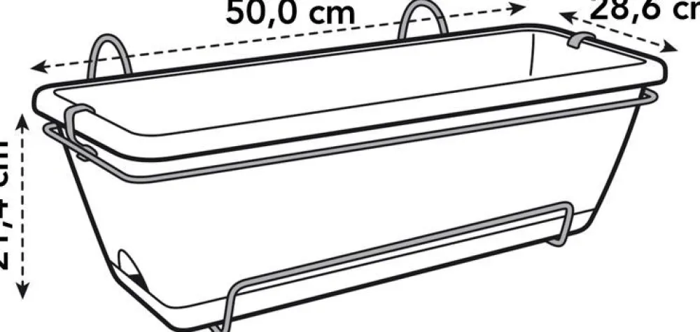 Hot Elho green basics Balkonkasten Barcelona terracotta 49,5 x 27,5 x 18,5 cm Balkonkästen|Blumentöpfe & Pflanzgefäße