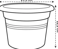 Elho green basics Blumentopf D 30 cm H 22 cm schwarz Blumentöpfe|Blumentöpfe & Pflanzgefäße