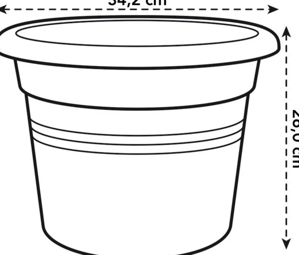 Elho green basics Blumentopf D 35 cm H 26 cm schwarz Blumentöpfe|Blumentöpfe & Pflanzgefäße