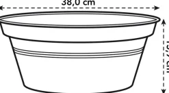 Sale Elho green basics Pflanzschale D 38 cm H 16 cm schwarz Blumentöpfe & Pflanzgefäße