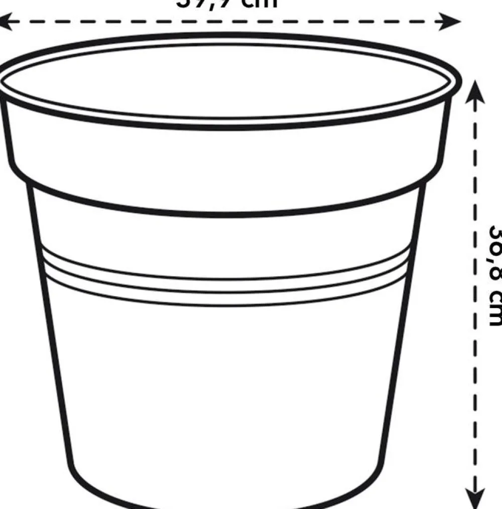 New Elho green basics Pflanztopf schwarz D 40 H 37 cm Anzuchttöpfe