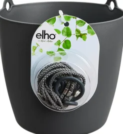 Online Elho Hängeampel Brussels mit Schnur D 18,3 cm H 18 anthrazit Blumenampeln & Hängetöpfe|Blumentöpfe & Pflanzgefäße