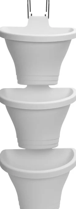 Discount Elho Hängetopf Corsica weiß 26,7 x 17 x 29,7 cm 3 St. Blumenampeln & Hängetöpfe|Blumentöpfe & Pflanzgefäße