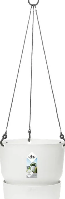 Elho Hängetopf Greenville weiß D 23,9 H 20,3 cm Blumenampeln & Hängetöpfe|Blumentöpfe & Pflanzgefäße