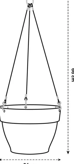 Sale Elho Hängetopf Vibia D 26 H 18 cm anthrazit Blumenampeln & Hängetöpfe|Blumentöpfe & Pflanzgefäße