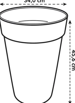 Clearance Elho Loft Urban Blumentopf hoch D 35 H 46 cm weiß Blumentöpfe|Blumentöpfe & Pflanzgefäße