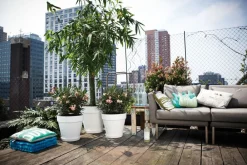 Discount Elho Loft Urban Blumentopf mit Rollen 50 cm weiß Blumentöpfe|Blumentöpfe & Pflanzgefäße