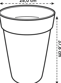 Hot Elho Loft Urban Blumentopf hoch D 28 cm H 38 cm anthrazit Blumentöpfe|Blumentöpfe & Pflanzgefäße