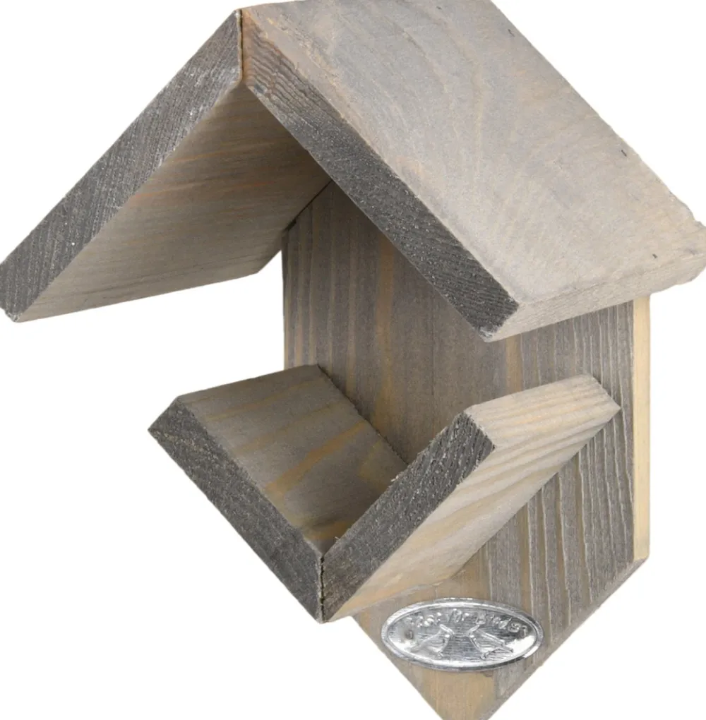 Outlet Esschert Design Erdnussbutter-Glashalter grau 15 x 13 x 19,5 cm Gartenvögel|Erdnussbutter-Häuser