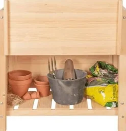 New Esschert Design Hochbeet natur 78,8 x 40,6 x 78 cm Anzuchtkästen & Mini-Gewächshäuser