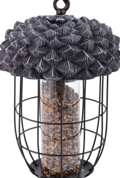 New Esschert Design Vogelfutterspender braun D 20,2 H 28,9 cm Gartenvögel|Vogelfutterhäuser