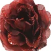 Online Everlands Weihnachtsschmuck Rose mit Clip rot D 14 H 8,5 cm Weihnachtskugeln & -Anhänger