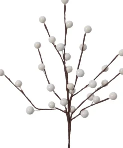 New Everlands Weihnachtszweig mit Beeren weiß 26 cm Weihnachtszweige & -Blumen