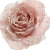 Online Everlands Weihnachtsschmuck Rose mit Clip rosa D 14 H 8,5 cm Weihnachtskugeln & -Anhänger