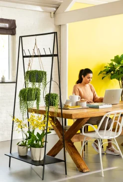 Clearance Everydays by Hängetopf Dexter schwarz 35 x 14 x 65 cm Blumenampeln & Hängetöpfe|Blumentöpfe & Pflanzgefäße