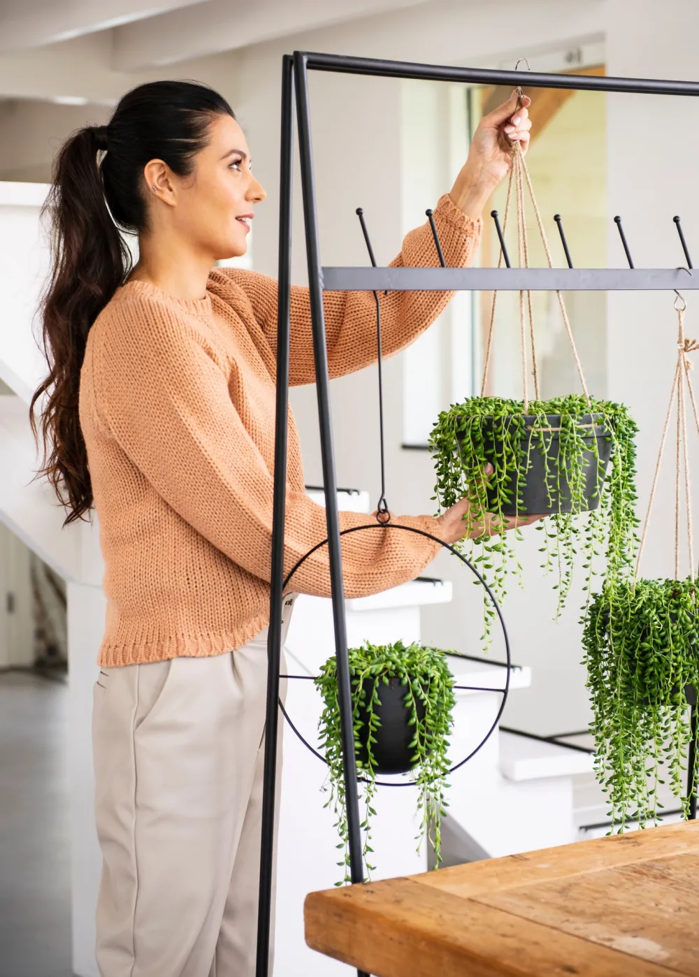 Clearance Everydays by Hängetopf Dexter schwarz 35 x 14 x 65 cm Blumenampeln & Hängetöpfe|Blumentöpfe & Pflanzgefäße