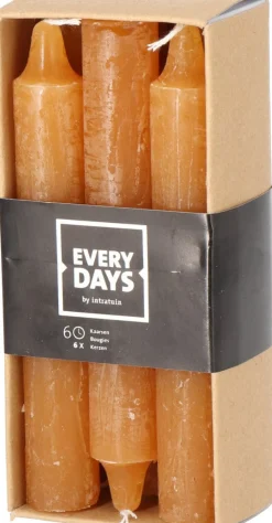 New Everydays by Stabkerzen Rustic orange 6 Std. 6 St. Stabkerzen