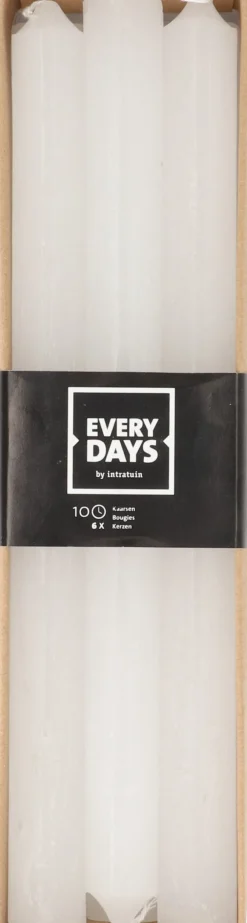 New Everydays by Stabkerzen Rustic weiß 10 Std. 6 St. Stabkerzen