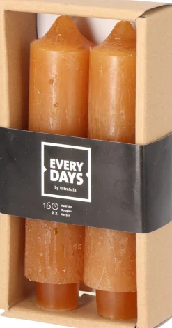 Hot Everydays by Stabkerzen Rustic orange 16 Std. 2 St. Stabkerzen