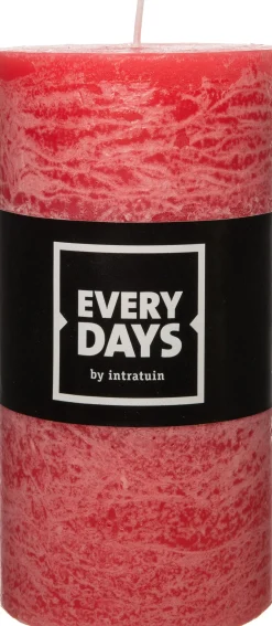 Online Everydays by Stumpenkerze Rustic rot D 6,8 H 13 cm Stumpenkerzen