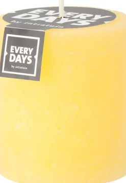 Best Everydays by Stumpenkerze Rustic gelb 45 Std. D 7 H 8 cm Stumpenkerzen