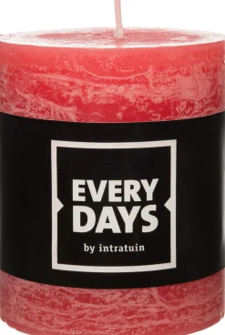 Hot Everydays by Stumpenkerze Rustic rot D 6,8 cm H 8 cm Stumpenkerzen