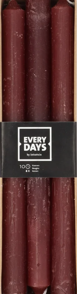 Discount Everydays by Stabkerzen Rustic braun 10 Std. 6 St. Stabkerzen