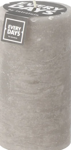 Sale Everydays by Stumpenkerze Rustic hellgrau 75 Std. D 7 H 13 cm Stumpenkerzen