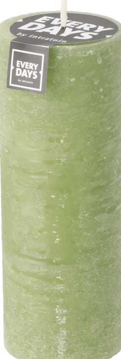 Online Everydays by Stumpenkerze Rustic hellgrün 100 Std. D 7 H 19 cm Stumpenkerzen