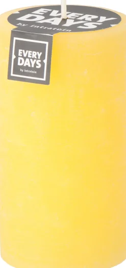 New Everydays by Stumpenkerze Rustic gelb 75 Std. D 7 H 13 cm Stumpenkerzen