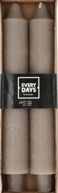 Clearance Everydays by Stabkerzen Rustic taupe 24 Std. 2 St. Stabkerzen