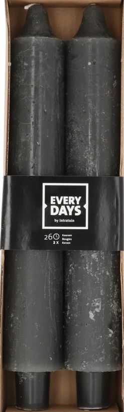 Best Everydays by Stabkerzen Rustic grau 26 Std. 2 St. Stabkerzen