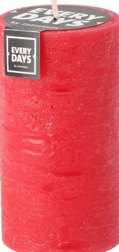 New Everydays by Stumpenkerze Rustic rot 75 Std. D 7 H 13 cm Stumpenkerzen