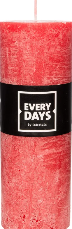 Best Everydays Stumpenkerze Rustic rot D 7 H 19 cm Stumpenkerzen
