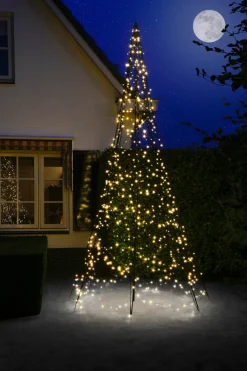 Hot Fairybell Fahnenmast-Beleuchtung H 400 cm mit 640 LEDs warmweiß Led Weihnachtsbäume (Außen)