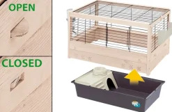 Hot Ferplast Kaninchenstall Arena 100 x 62,5 x 51 cm naturell / schwarz Kaninchenställe & -Käfige