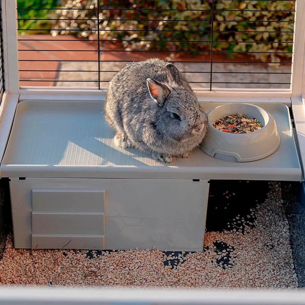 Hot Ferplast Kaninchenstall Arena 100 x 62,5 x 51 cm naturell / schwarz Kaninchenställe & -Käfige