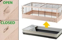 Hot Ferplast Kaninchenstall Arena 125 x 64,5 x 51 cm naturell Kaninchenställe & -Käfige
