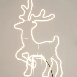 Clearance Gartenstecker Rentier mit LED Beleuchtung  50 x 2 x 88 cm warmweiß Weihnachtsfiguren (Außen)