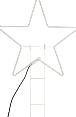 Outlet Gartenstecker Stern mit LED Beleuchtung 55 x 2 x 55 cm warmweiß Weihnachtsfiguren (Außen)